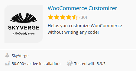إضافة WooCommerce Customizer