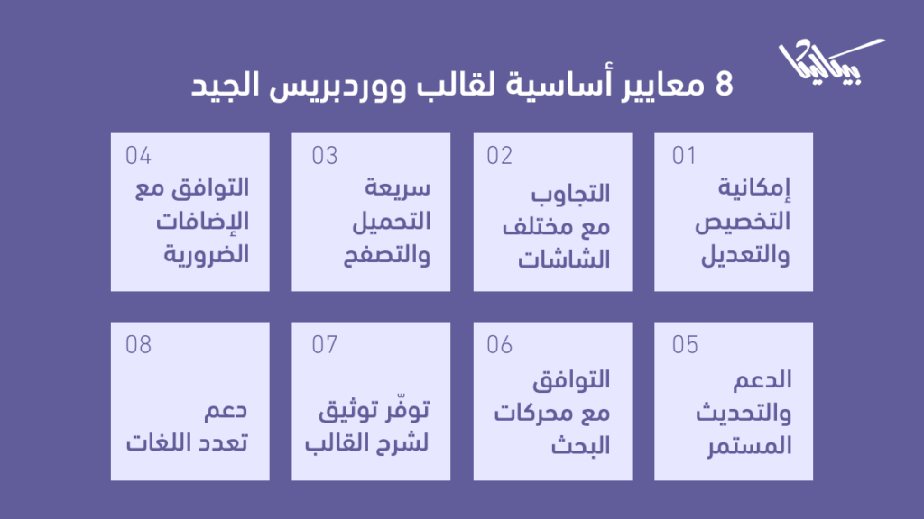 8 معايير أساسية يتمتع بها قالب ووردبريس الجيد